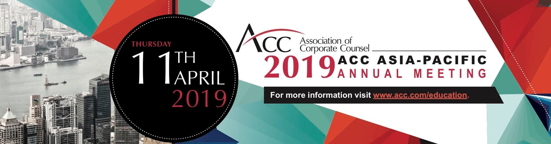 ACC Asiapacific 2019 Annual Meeting Association of Corporate Counsel