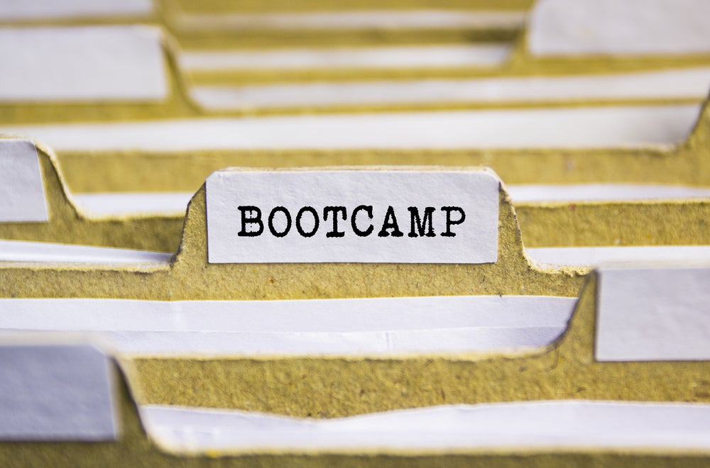 file folder labelled bootcamp